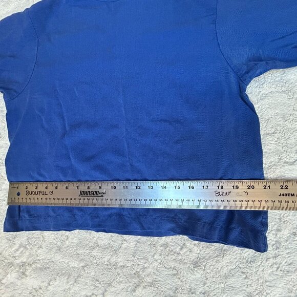 Bets by Canvasbacks Drop Shoulder Tencel Top Womens Medium Blue Relaxed Fit - Picture 6 of 8